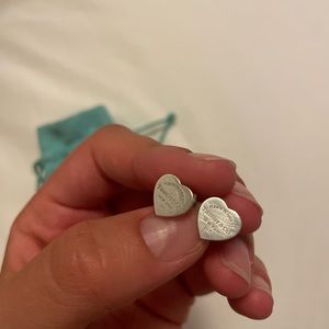 Return to Tiffany® Heart Tag Stud Earrings in Silver, Mini